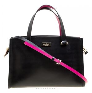 Kate SpadeKate spade Black/Pink Leather Top Handle Bag